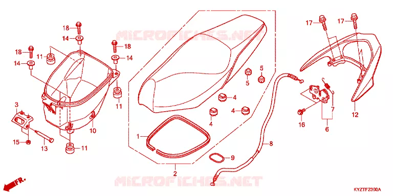 SELLE Honda MOTO 125 WAVE 2015  AFS125CSFE
