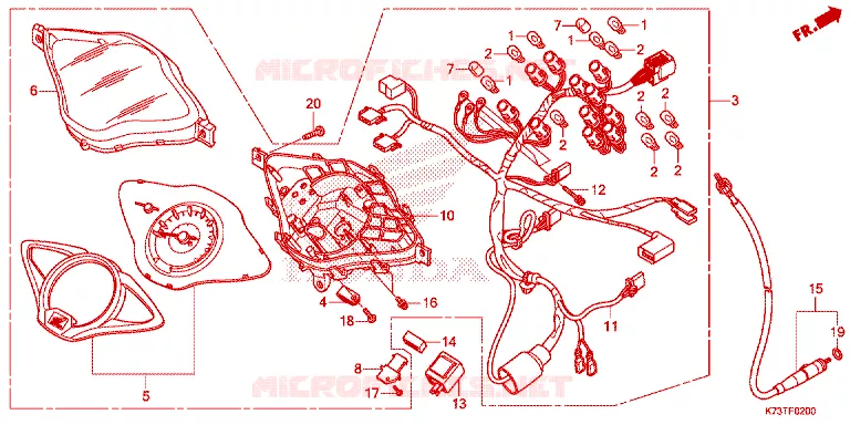 COMPTEUR Honda MOTO 125 WAVE 2020  AFS125CSFL