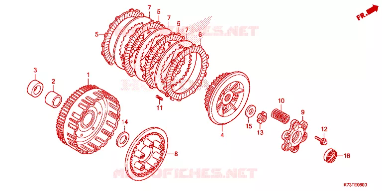 EMBRAYAGE Honda MOTO 125 WAVE 2021  AFS125CSFM