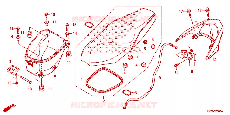 SELLE Honda MOTO 125 WAVE 2013  AFS125MSFD