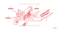AUTOCOLLANTS pour Honda WAVE 125 Electric start, Spoked wheels de 2017