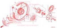 ROUE ARRIERE pour Honda WAVE 125 Electric start, Spoked wheels de 2017