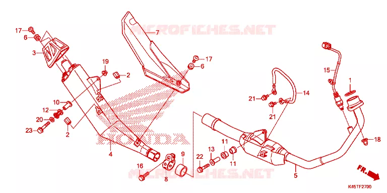 SILENCIEUX D'ECHAPPEMENT Honda MOTO 150 CBR 2021  CBR150RAK