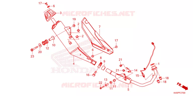 SILENCIEUX D'ECHAPPEMENT Honda MOTO 150 CBR 2022  CBR150RAM