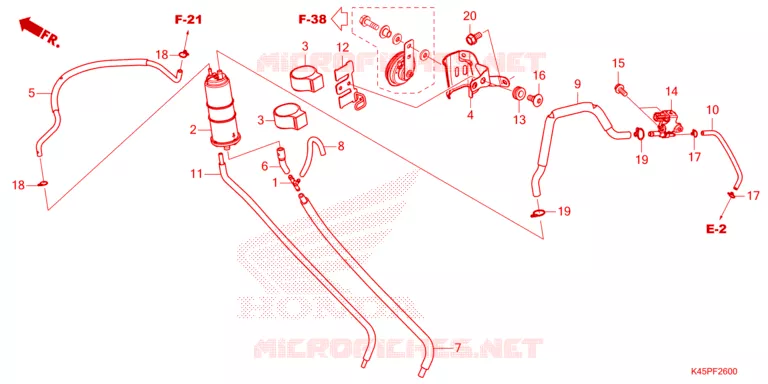 SYSTÈME DE RECYCLAGE DES GAZ Honda MOTO 150 CBR 2021  CBR150RAM