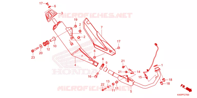 SILENCIEUX D'ECHAPPEMENT Honda MOTO 150 CBR 2022  CBR150RAM