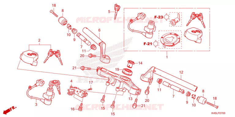 GUIDON - TE DE FOURCHE Honda MOTO 150 CBR 2021  CBR150RAM_CA