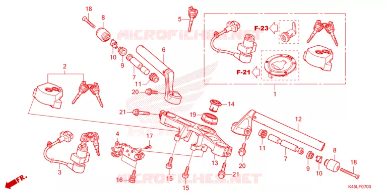 GUIDON - TE DE FOURCHE Honda MOTO 150 CBR 2022  CBR150RAM_CA