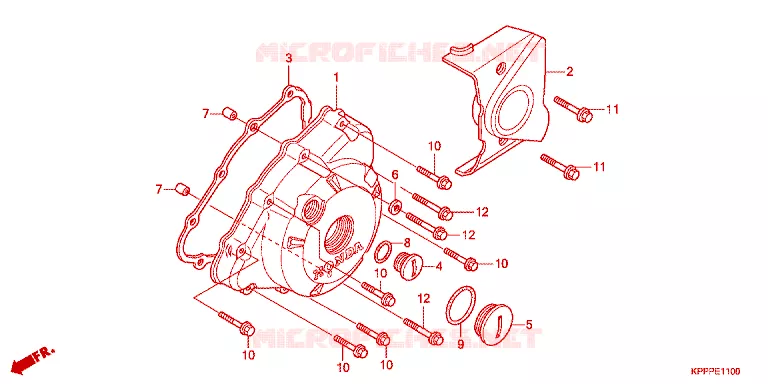 CARTER MOTEUR GAUCHE Honda MOTO 150 CBR 2012  CBR150RC