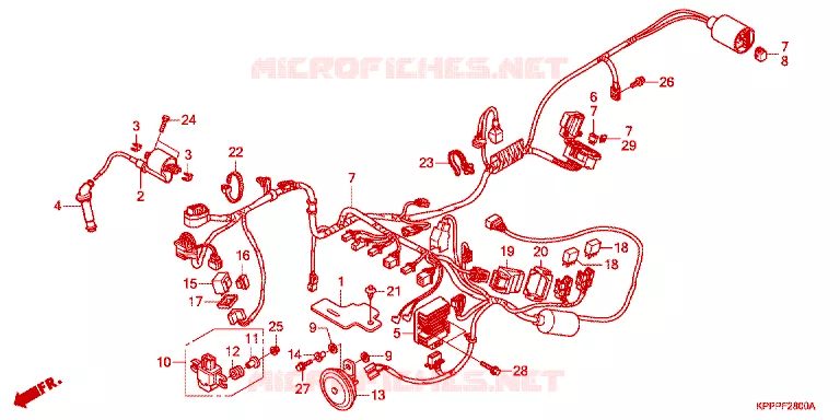 FAISCEAU DES FILS Honda MOTO 150 CBR 2012  CBR150RC