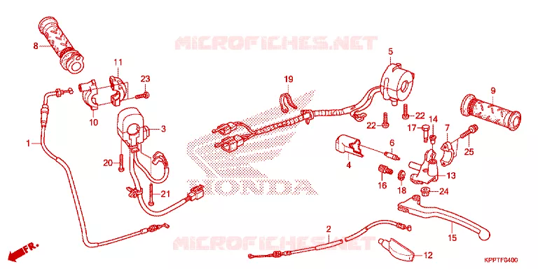 LEVIER DE GUIDON - CABLE - COMMODO Honda MOTO 150 CBR 2017  CBR150RF