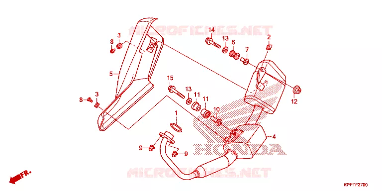 SILENCIEUX D'ECHAPPEMENT Honda MOTO 150 CBR 2014  CBR150RF