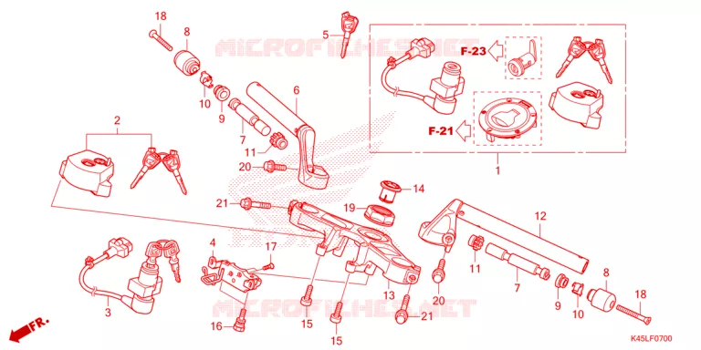 GUIDON - TE DE FOURCHE Honda MOTO 150 CBR 2021  CBR150RM