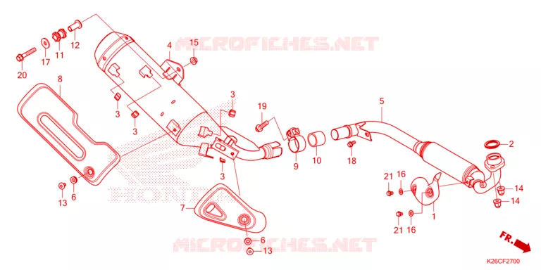SILENCIEUX D'ECHAPPEMENT Honda MOTO 125 MSX 2024  MSX125R_TH