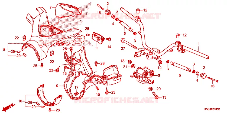GUIDON - CARENAGE Honda SCOOTER 125 CUB 2021  C125M