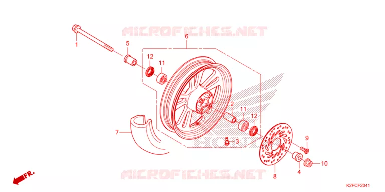 ROUE AVANT Honda SCOOTER 110 SCOOPY 2021  ACF110CBTM