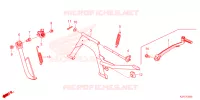 BEQUILLE CENTRALE   PEDALE DE FREIN pour Honda SCOOPY 110 CLUB12 de 2022