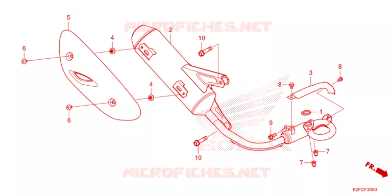 SILENCIEUX D'ECHAPPEMENT Honda SCOOTER 110 SCOOPY 2022  ACF110CBTN_3CA
