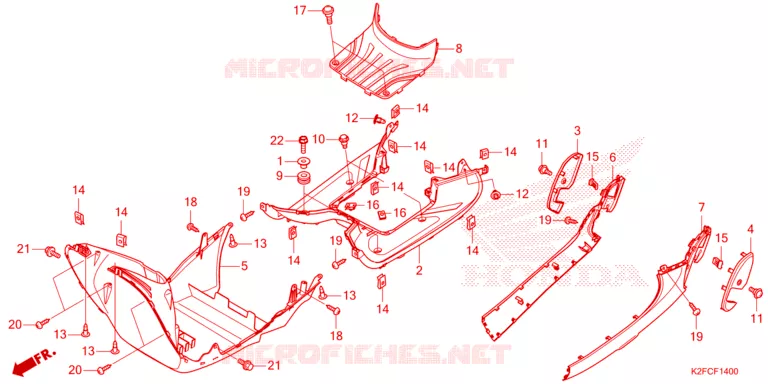 MARCHE PIEDS Honda SCOOTER 110 SCOOPY 2023  ACF110CBTP_3CA