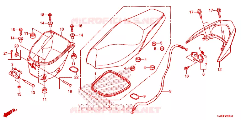 SELLE Honda MOTO 125 WAVE 2015  AFS125CSFG