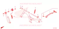 BEQUILLE CENTRALE   PEDALE DE FREIN pour Honda SCOOPY 110 PRESTIGE de 2024