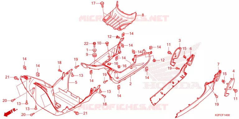 MARCHE PIEDS Honda SCOOTER 110 SCOOPY 2024  ACF110CBTR_2CA