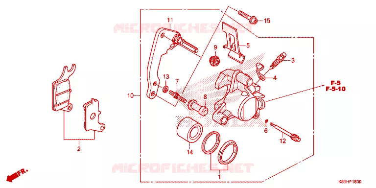 ETRIER DE FREIN AVANT Honda SCOOTER 110 BEAT 2019  ACH110CSFK_PH