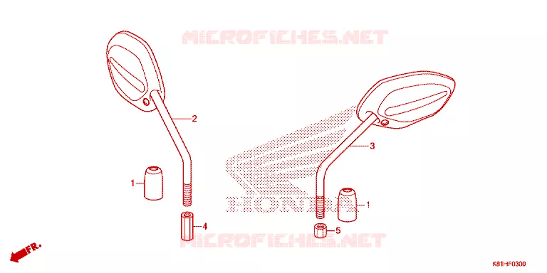 RETROVISEUR Honda SCOOTER 110 BEAT 2019  ACH110CSFK_PH
