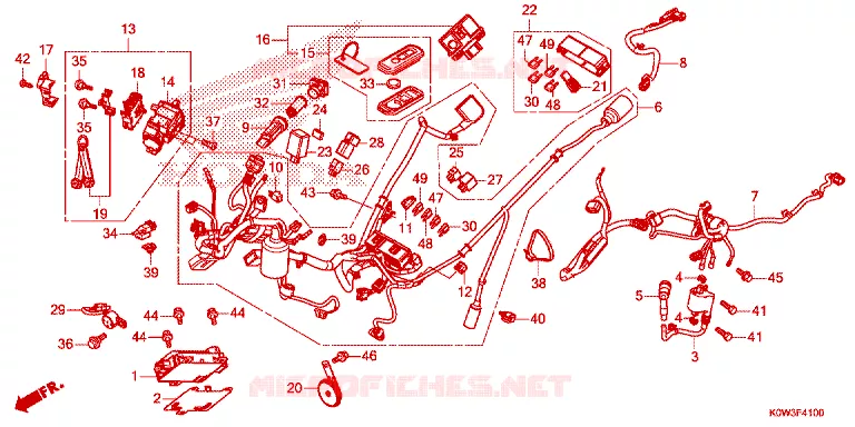 WIRE HARNESS/FOB KEY Honda SCOOTER 150 ADV 2021  ADV150AM_2CA