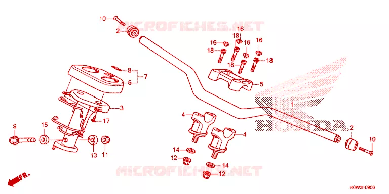 GUIDON - CARENAGE Honda SCOOTER 150 ADV 2023  ADV150AM_2CA