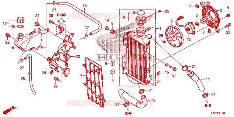 RADIATEUR Honda MOTO 250 CRF 2015  CRF250MF
