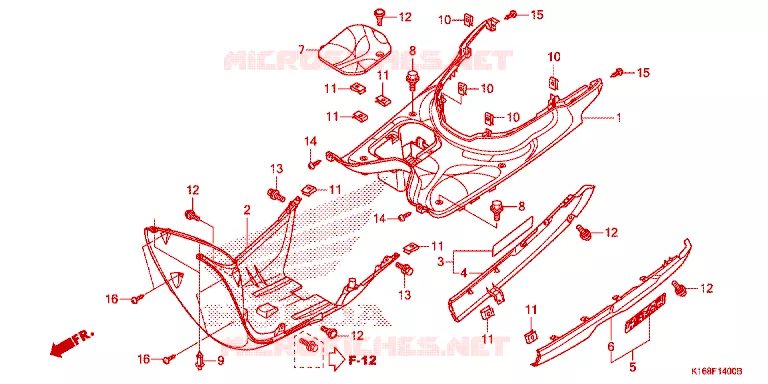 MARCHE PIEDS Honda SCOOTER 110 SCOOPY 2015  ACF110CBFF