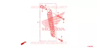AMORTISSEUR ARRIERE pour Honda SCOOPY 110 de 2015