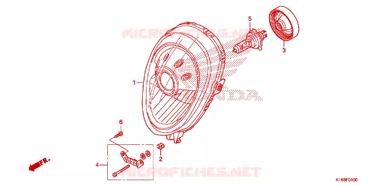 PHARE Honda SCOOTER 110 SCOOPY 2015  ACF110CBFF