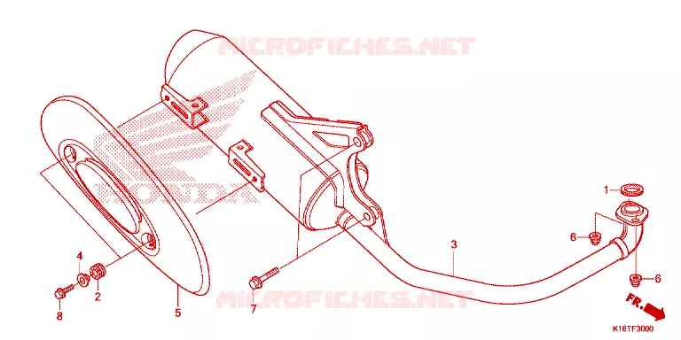 SILENCIEUX D'ECHAPPEMENT Honda SCOOTER 110 SCOOPY 2015  ACF110CBFF