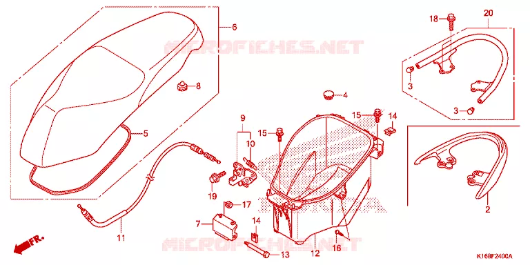 SELLE Honda SCOOTER 110 SCOOPY 2014  ACF110SFE_TH