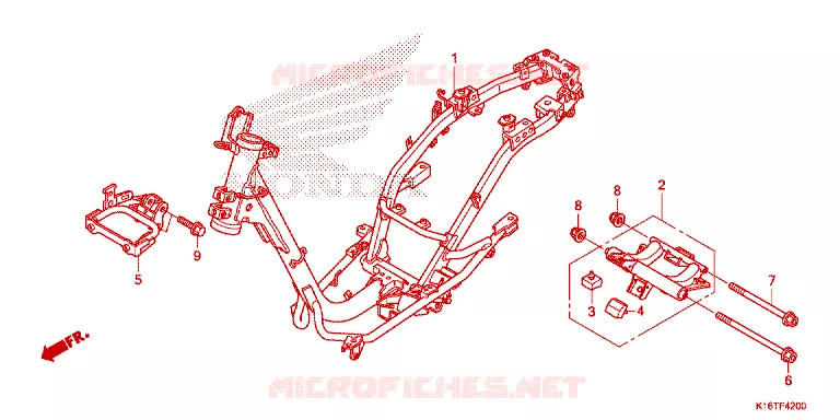 CADRE Honda SCOOTER 110 SCOOPY 2014  ACF110SFE_TH
