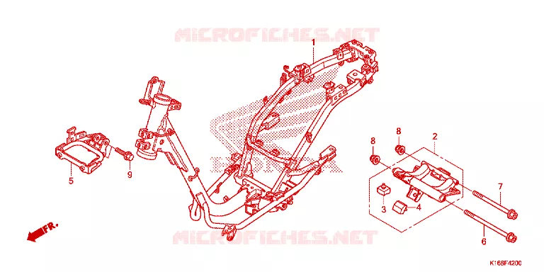 CADRE Honda SCOOTER 110 SCOOPY 2015  ACF110SFF