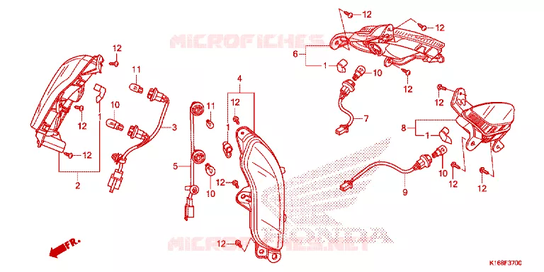 CLIGNOTANT Honda SCOOTER 110 SCOOPY 2015  ACF110SFF