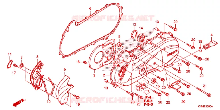 COUVERCLE GAUCHE Honda SCOOTER 110 SCOOPY 2015  ACF110SFF