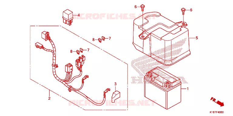 BATTERIE Honda SCOOTER 110 SCOOPY 2015  ACF110SFF_2TH