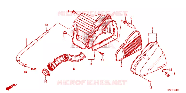 FILTRE A AIR Honda SCOOTER 110 SCOOPY 2015  ACF110SFF_2TH