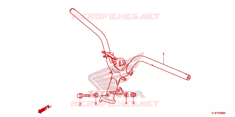 GUIDON Honda SCOOTER 110 SCOOPY 2015  ACF110SFF_2TH