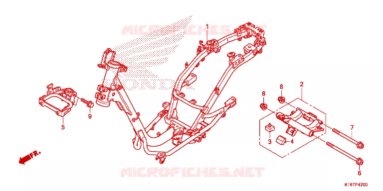 CADRE Honda SCOOTER 110 SCOOPY 2015  ACF110SFF_3TH