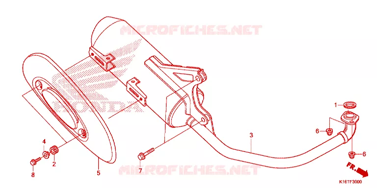 SILENCIEUX D'ECHAPPEMENT Honda SCOOTER 110 SCOOPY 2016  ACF110SFG_4TH