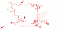 PEDALE pour Honda CBR 500 R ABS de 2024