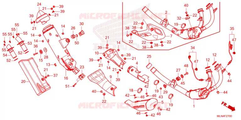 SILENCIEUX D'ECHAPPEMENT Honda MOTO 1100 AFRICA-TWIN 2024  CRF1100AR