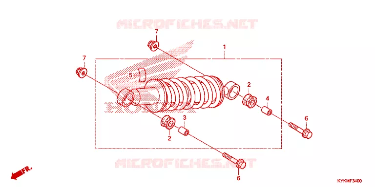 AMORTISSEUR ARRIERE Honda MOTO 110 CRF 2025  CRF110FS