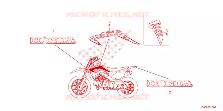 AUTOCOLLANTS Honda MOTO 110 CRF 2025  CRF110FS