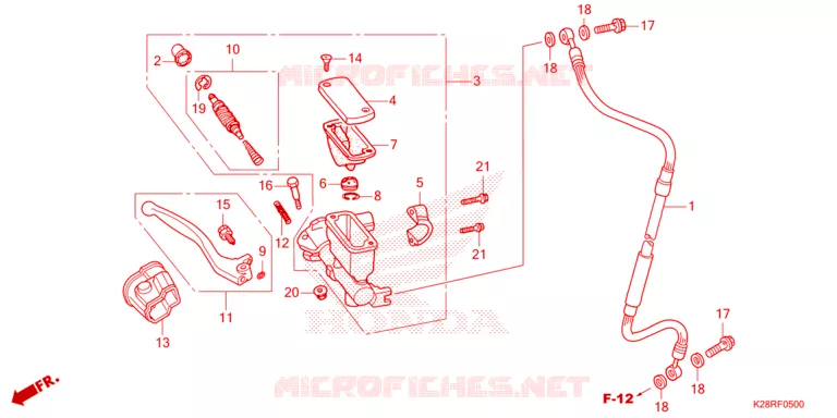 MAITRE CYLINDRE DE FREIN AVANT Honda MOTO 125 CRF 2025  CRF125FS